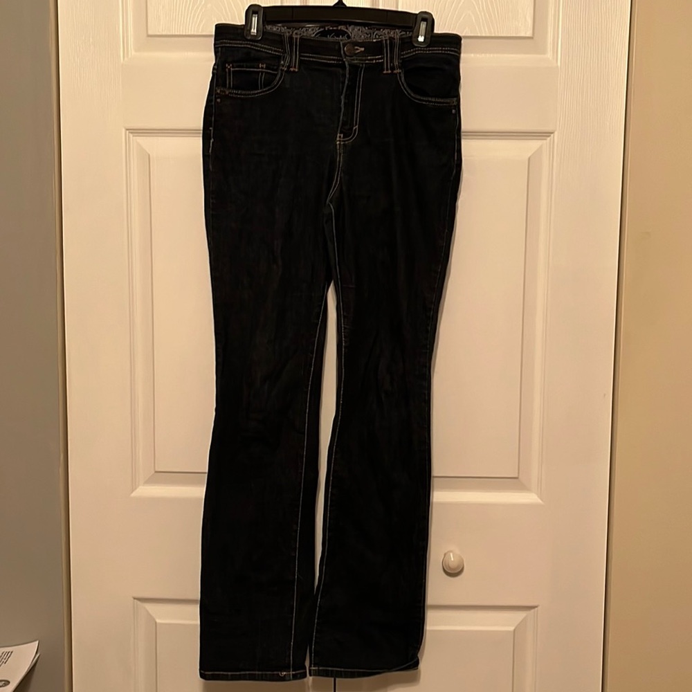 Dark denim jeans